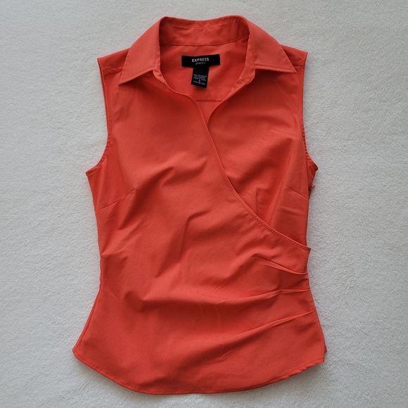 Express Half-Wrap Sleeveless Blouse | Women's 4 EUC - Picture 5 of 11